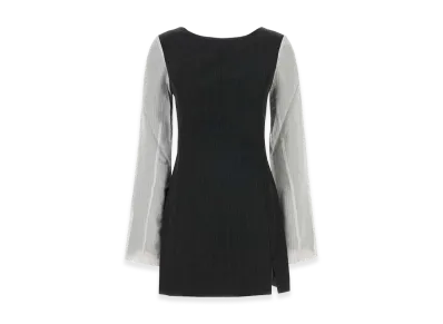 OUR LEGACY Women's Embroidered Twill Mini Dress "Checked"