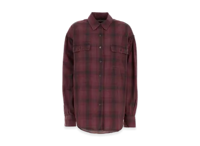 OUR LEGACY Women's Embroidered Oxford Oversize Shirt "Checked"