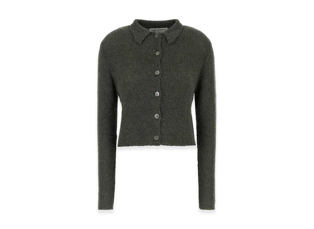 OUR LEGACY Women's Alpaca Blend Mazzy Cardigan "Dark Green"