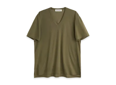 OUR LEGACY Gorge V-Neck "Faded Pine Pulse Rib"