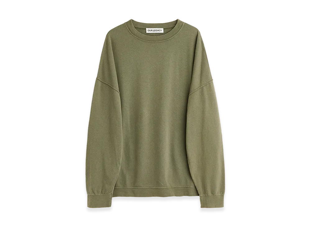 OUR LEGACY Slack Sweatshirt "Worn Olive Rogue Loopback"