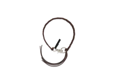 OUR LEGACY Leather Ladon Necklace "Brown"