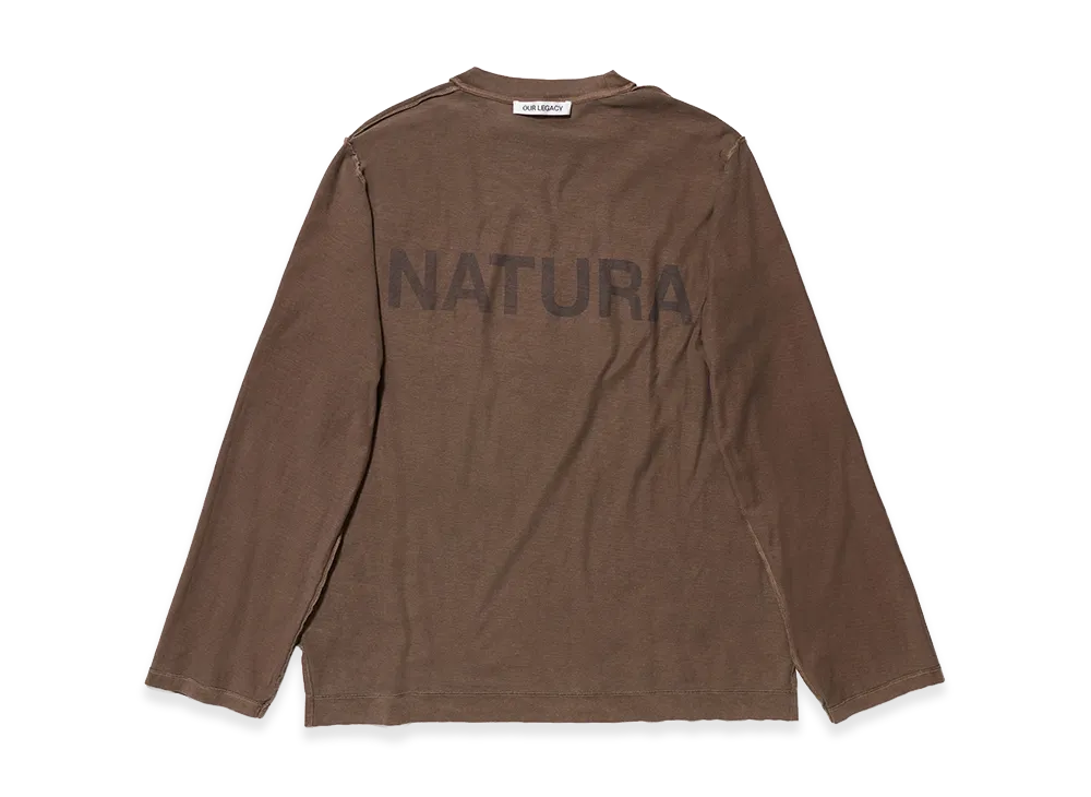 OUR LEGACY Work Shop Box Longsleeve Tee "Overdyed Earth Festival Print"