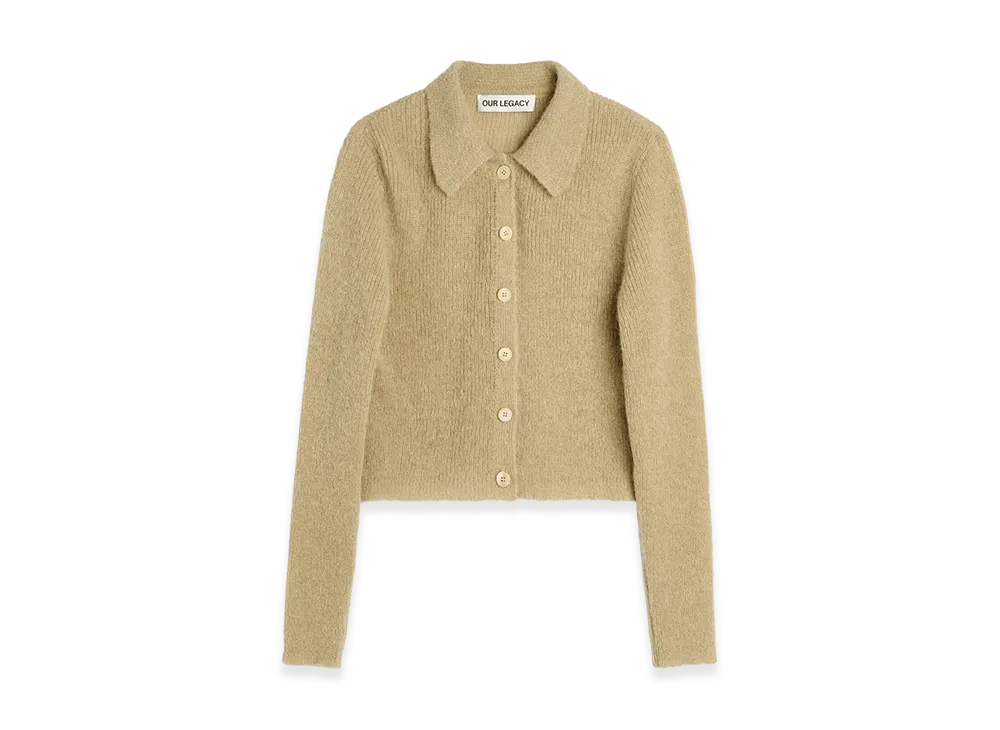 OUR LEGACY Women's Mazzy Polo "Soft Sage Fuzzy Alpaca"