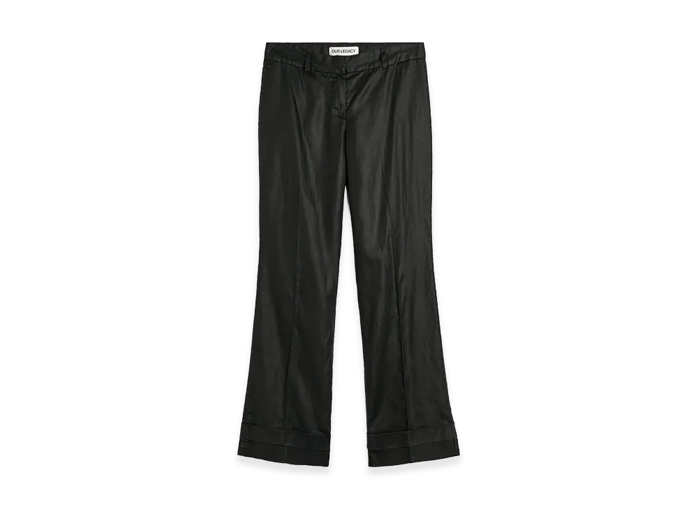OUR LEGACY Women's Hip Trouser "Lacquer Black Mirror Tencel"