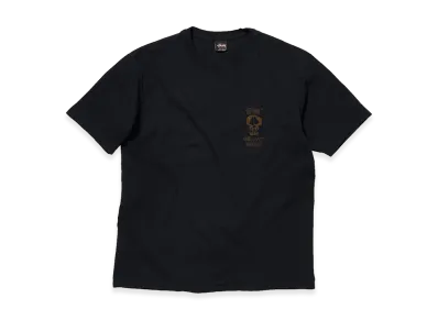 OUR LEGACY Work Shop x Stussy OL Surf Skull Pig. Dyed Tee "Clay OD Black"