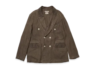 OUR LEGACY Work Shop x Stussy Unconstructed Db Blazer "Tan Linen OD Black"