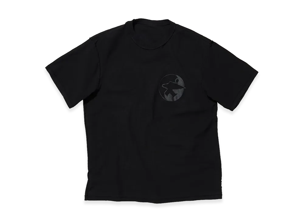 OUR LEGACY Work Shop x Stussy OL Badge Pig. Dyed Tee "Overdyed Black"