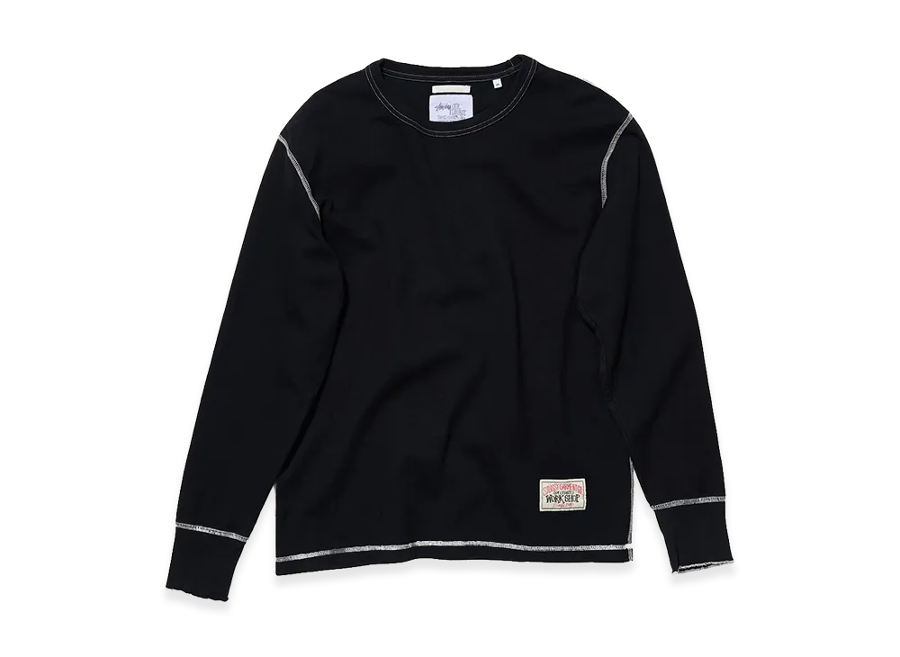OUR LEGACY Work Shop x Stussy Thermal Longsleeve "Cream OD Black"