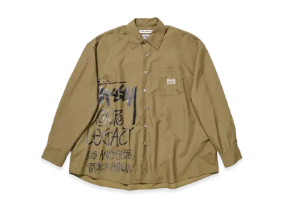 OUR LEGACY Work Shop x Stussy Borrowed Shirt "Ripstop OD Black"