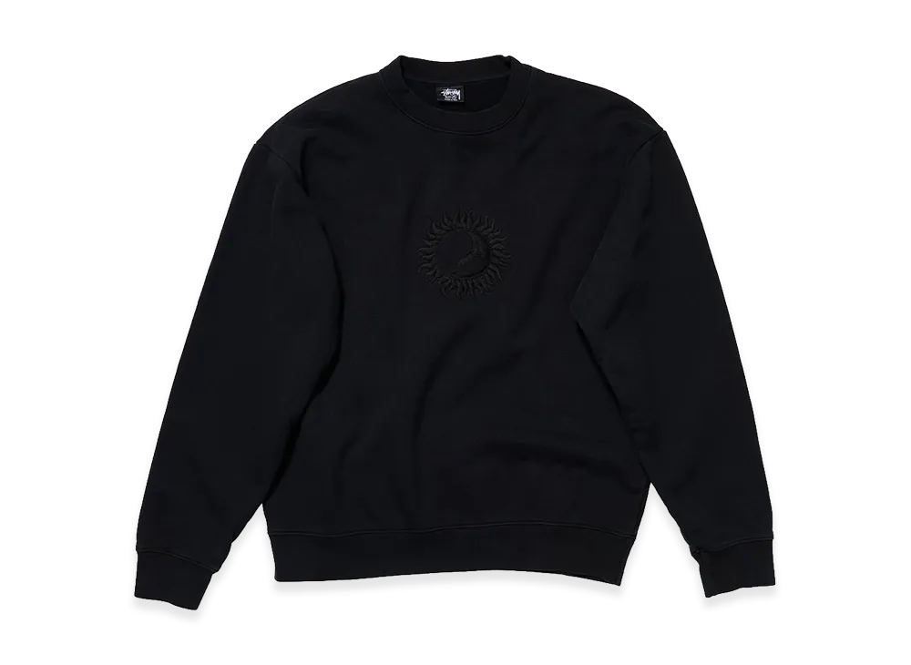 OUR LEGACY Work Shop x Stussy OL Sun Pig. Dyed Crew "Overdyed Black"
