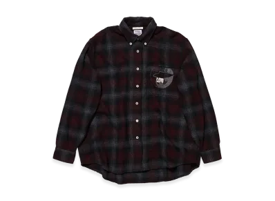 OUR LEGACY Work Shop x Stussy Work Shop Shirt "Red Check OD Black"