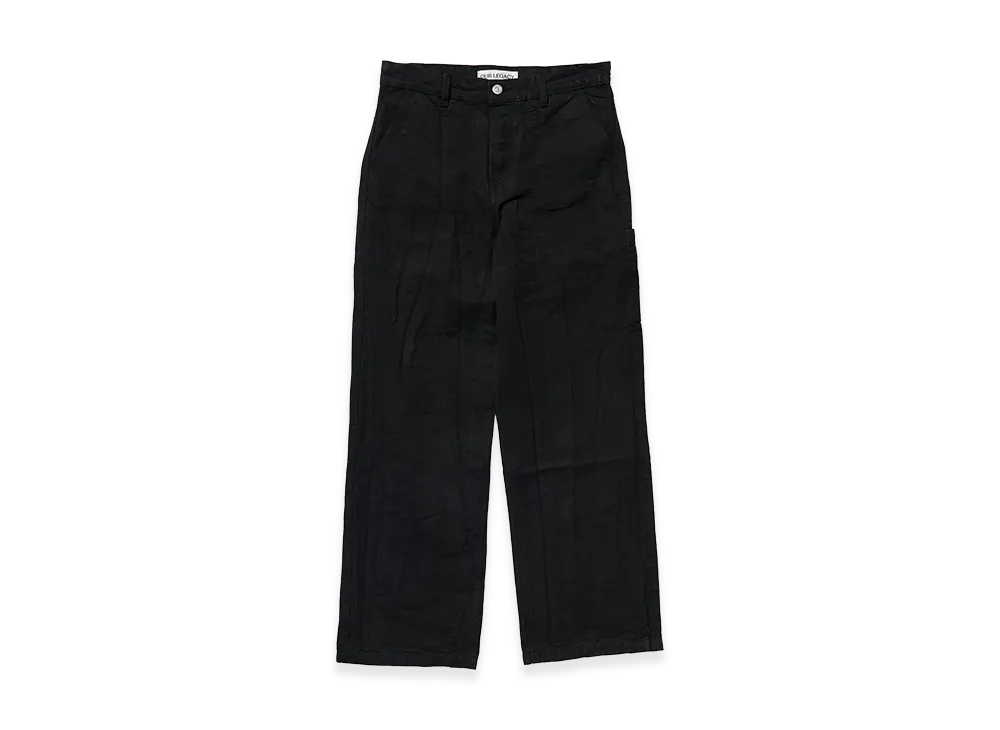 OUR LEGACY Work Shop x Stussy Work Trouser "Black Overdye Nettle Canvas"