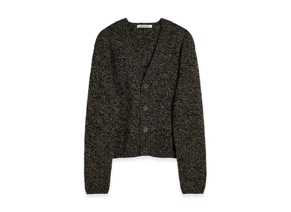 OUR LEGACY Women's Cardigan Academy "Bear Twist Mouline Wool"