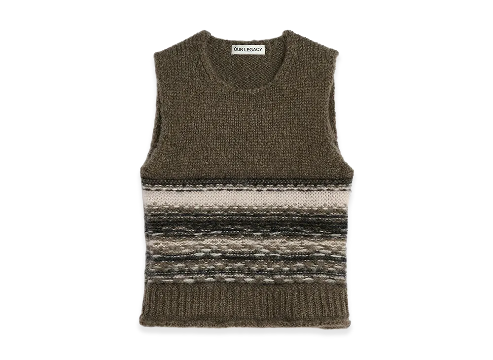 OUR LEGACY Women's Mohair Vest "Blur Fair Isle"