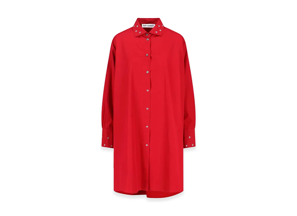 OUR LEGACY Women's Vestito Chemisier "Red"