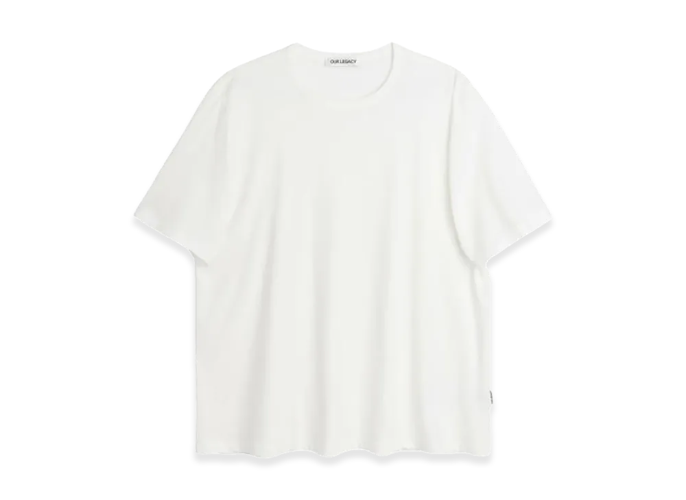 OUR LEGACY S/S Plain Crewneck Cotton T-Shirt "White"