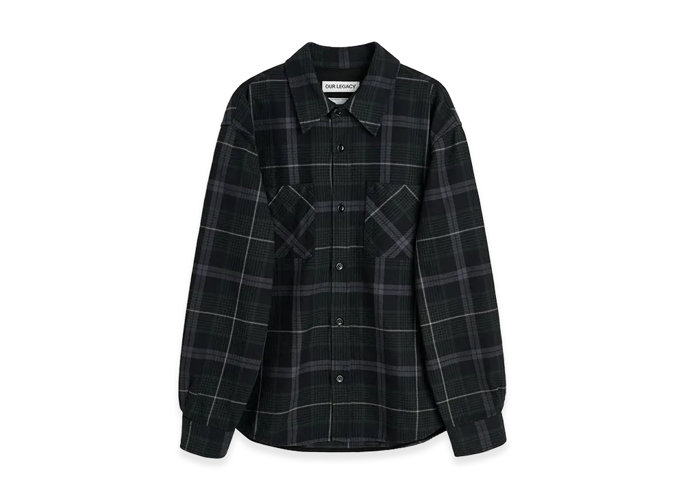 OUR LEGACY Whoppin Shirt "Raven Check Ranch Cotton"
