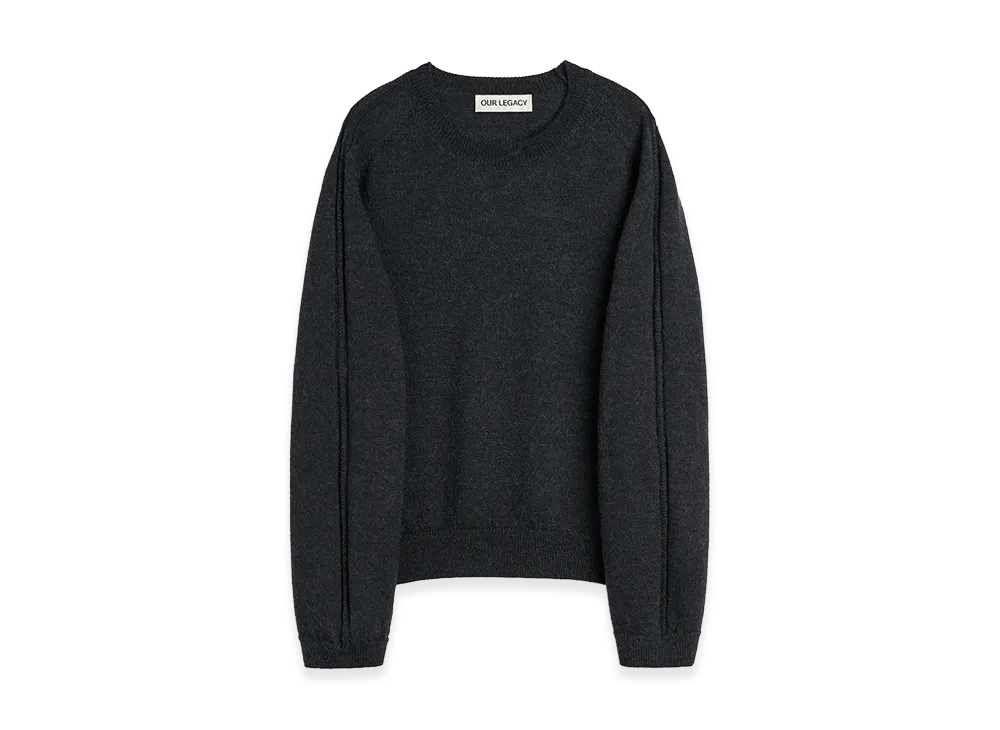 OUR LEGACY True Roundneck "Charcoal Snug Alpaca Wool"