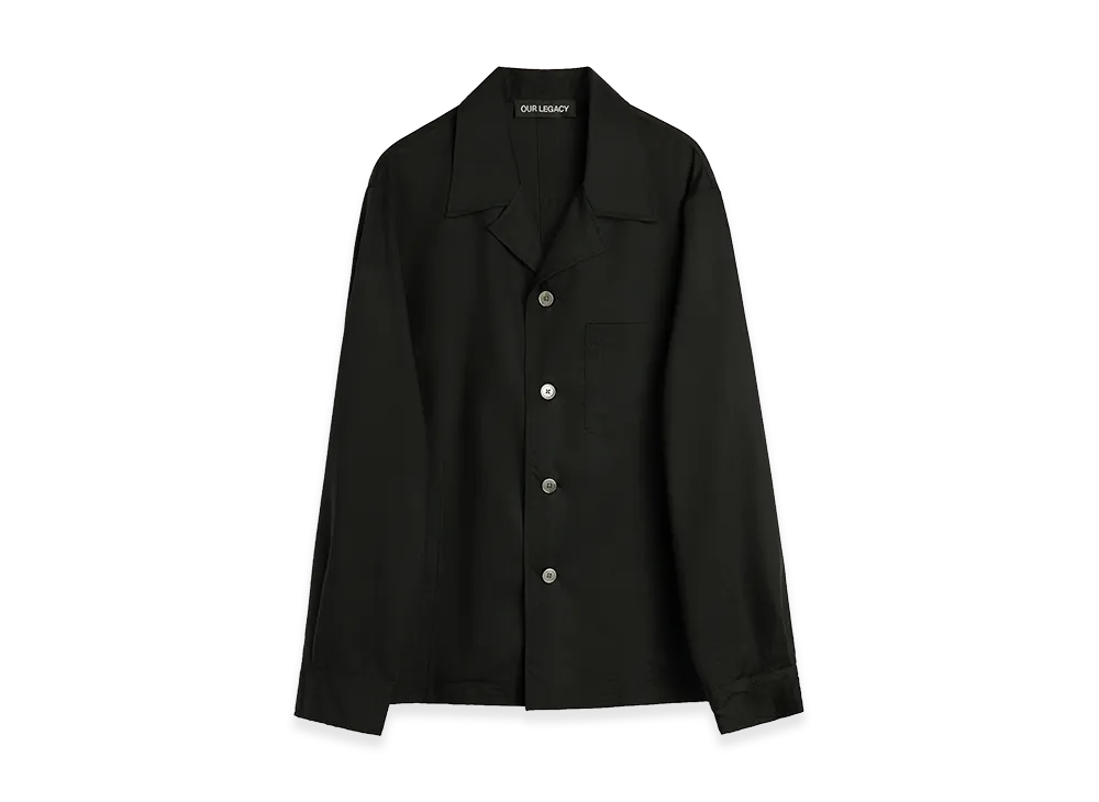 OUR LEGACY Private Shirt "Void Black Veil Wool"