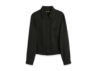 OUR LEGACY Sift Zip Shirt "Ashen Black Warmth Viscose"