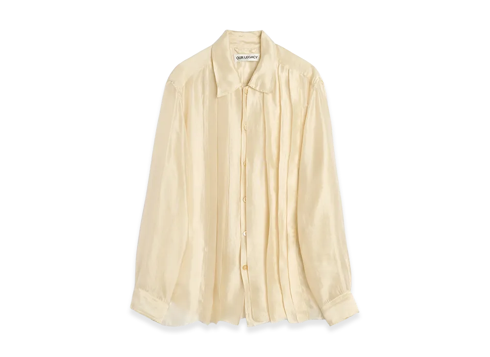 OUR LEGACY Tuxedo Every Shirt "Moonlit Pearl Shimmer Gauze"