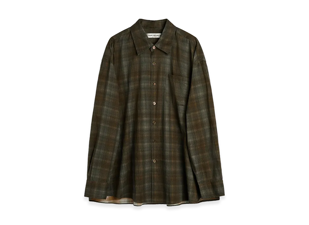 OUR LEGACY Borrowed Shirt "More Check Print"