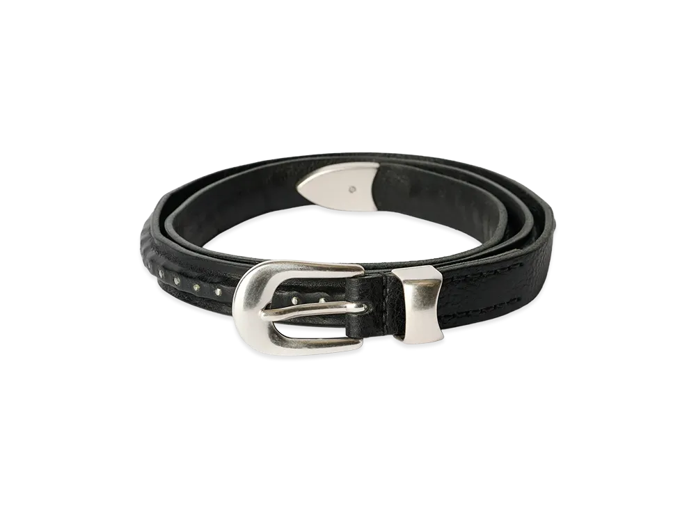 OUR LEGACY 2 Cm Bullet Chain Belt "Black Leather"