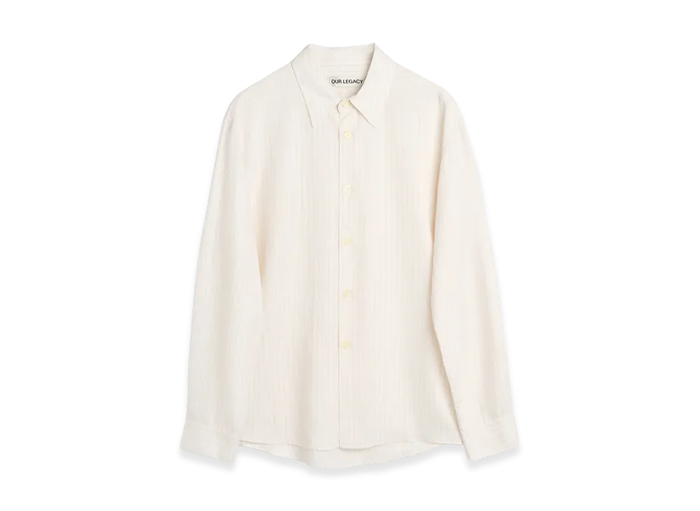 OUR LEGACY Beyond Shirt "Cream Stripe Ceremony Viscose"