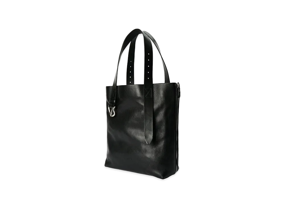OUR LEGACY Throttle Tote "Tire Black Forever Cowhide"