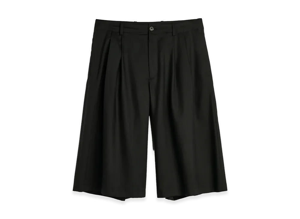 OUR LEGACY Split Shorts "Void Black Veil Wool"