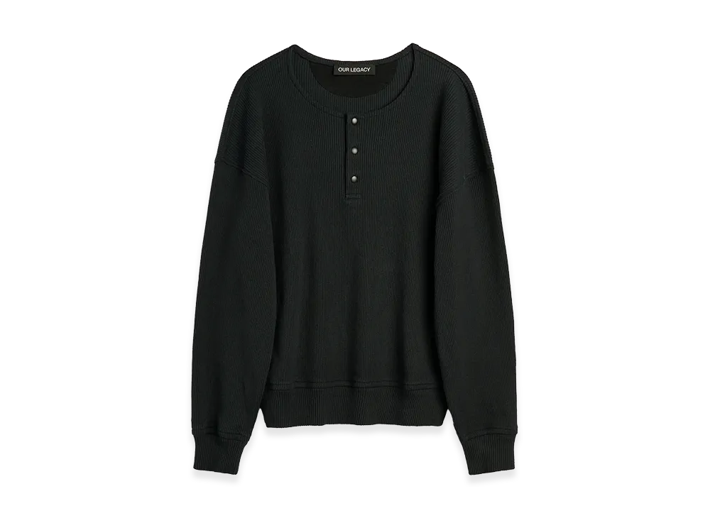 OUR LEGACY Ballon Sweatshirt "Furnace Black Beefy Rib"