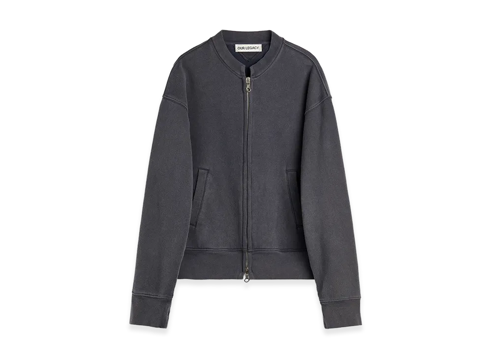 OUR LEGACY Rift Zip Sweatshirt "Relic Plum Star Fleece"