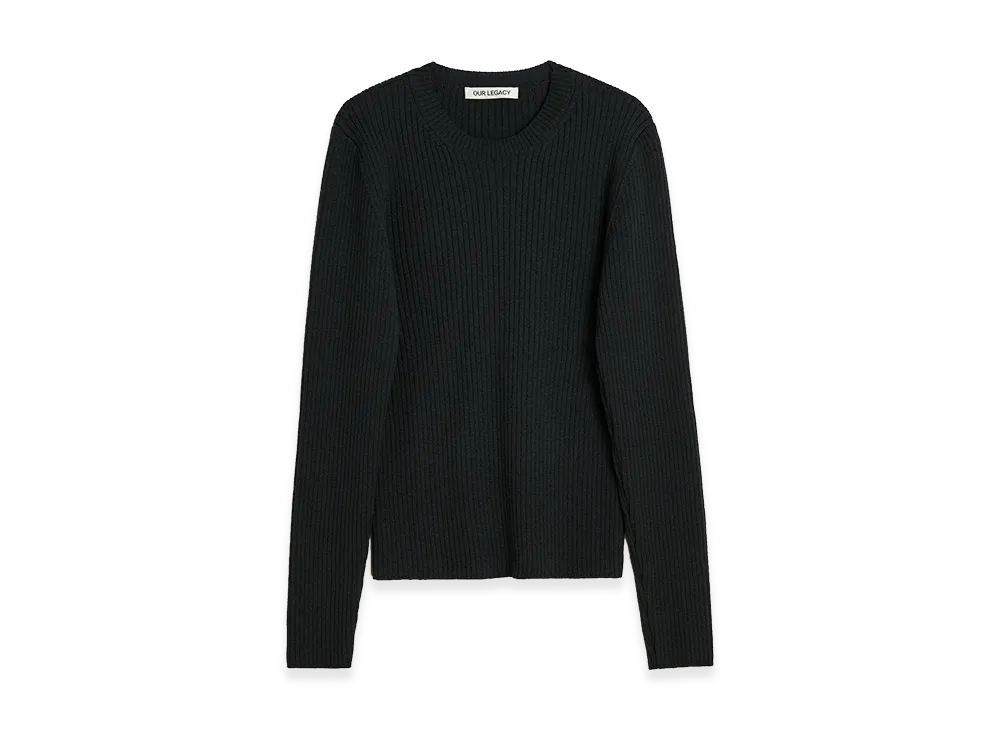 OUR LEGACY Compact Roundneck "Black Rustic Merino"