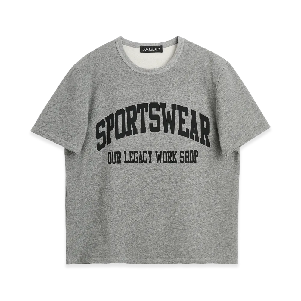 OUR LEGACY Work Shop Heavy Sports Tee "Grey Melange"