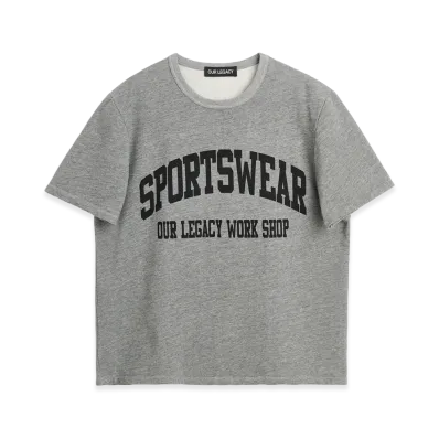 OUR LEGACY Work Shop Heavy Sports Tee "Grey Melange"