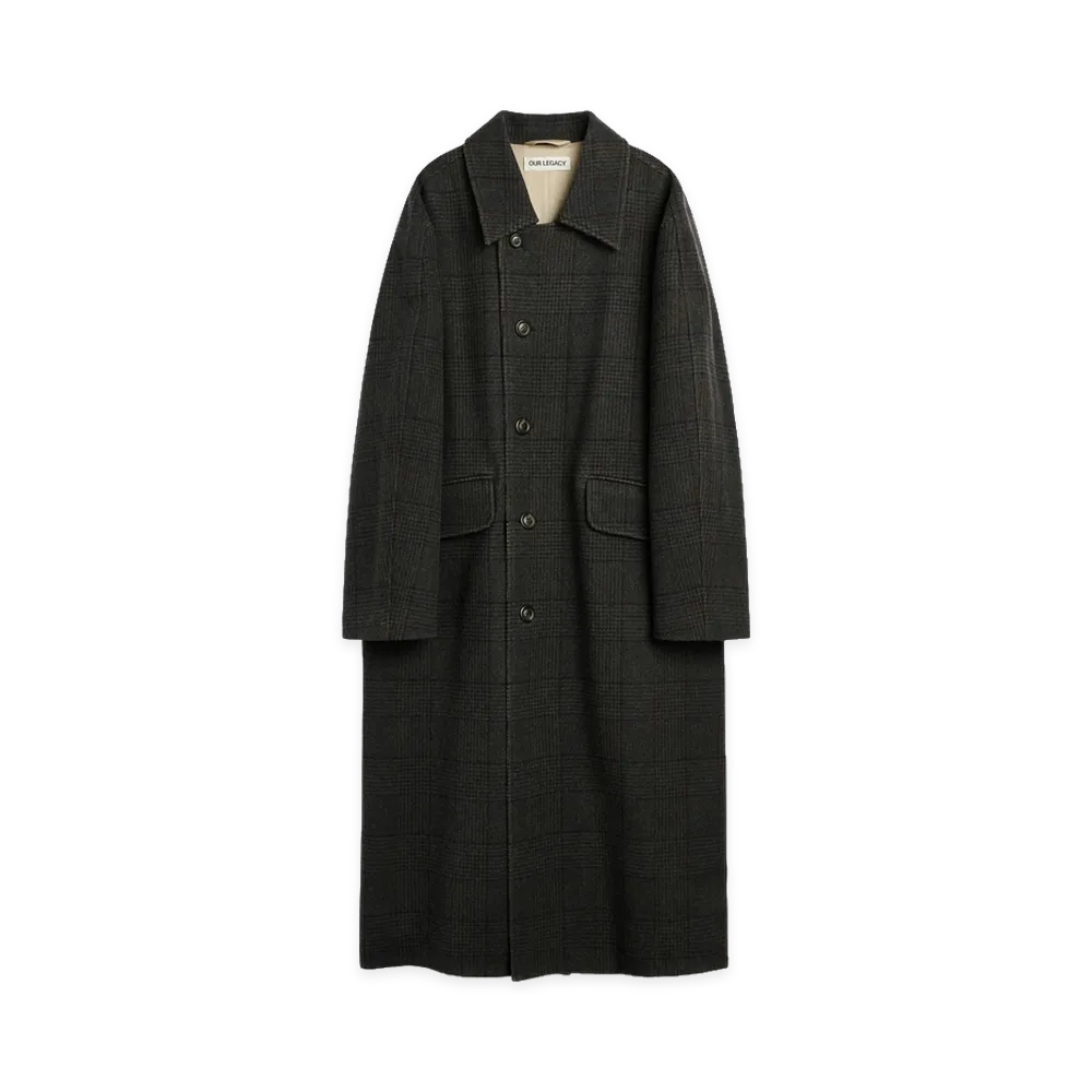 OUR LEGACY Collapse Carcoat "Bishop Check Gray"