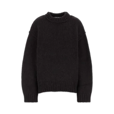 OUR LEGACY Women's Mock Roundneck Sweater "Brown Bear"