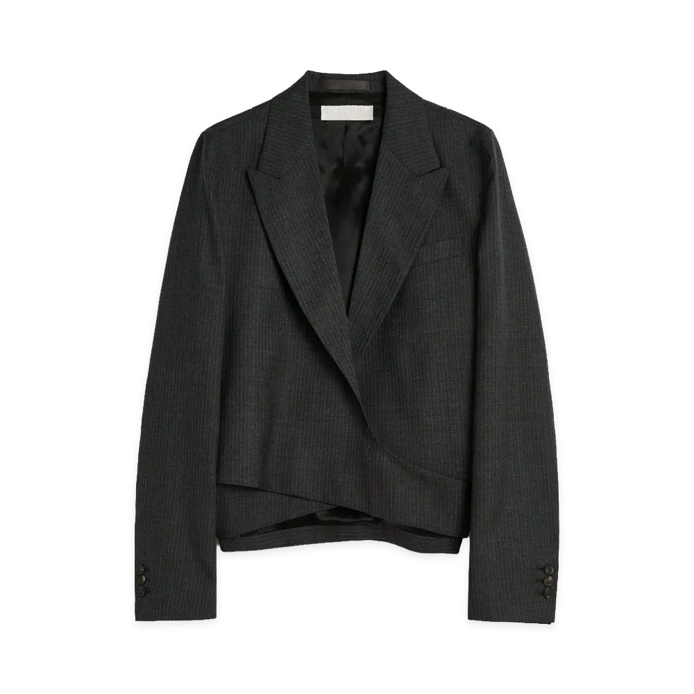 OUR LEGACY Women's Wrap Blazer "Smoke Grey"