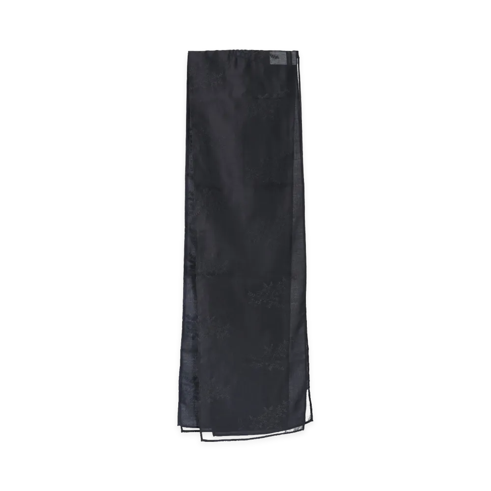 OUR LEGACY Layered Scarf "Eclipse Black Merino Voile"