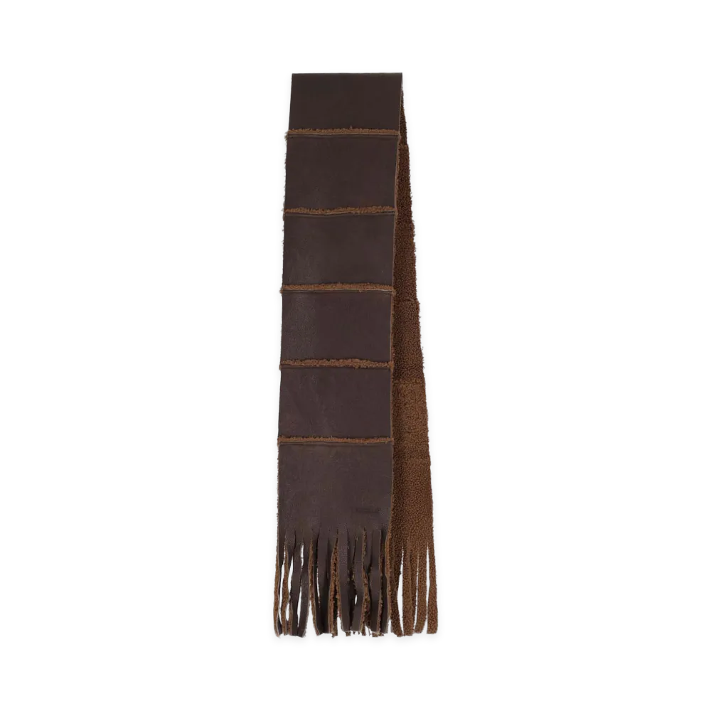 OUR LEGACY Shearling Scarf "Rustic Grain Brown"