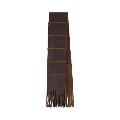 OUR LEGACY Shearling Scarf "Rustic Grain Brown"