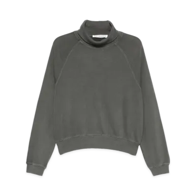OUR LEGACY Scholar Rollneck Sweatshirt "Worn Black"