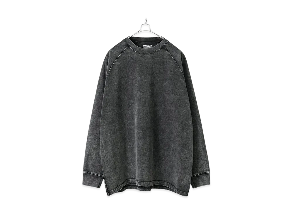 ONEITA Power Tee Super Heavyweight 13oz Long Sleeve T-Shirt "Black"