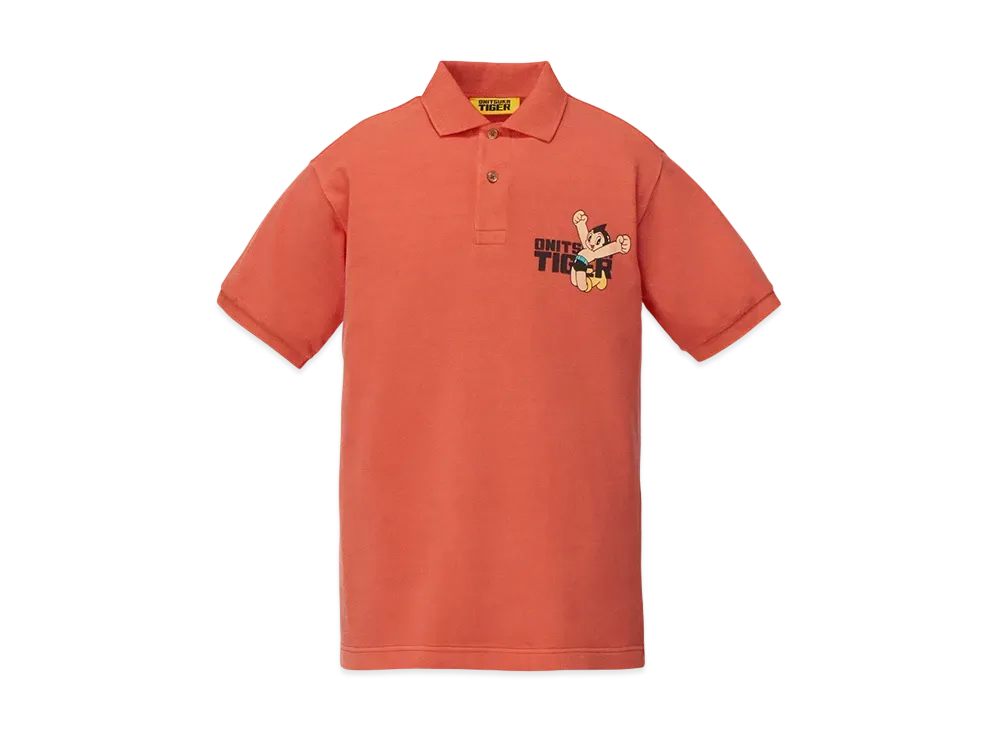 Onitsuka Tiger x Astroboy Washed Polo Shirt "Red"