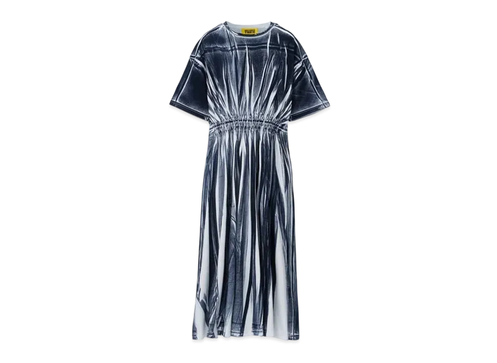 Onitsuka Tiger DENIVITA Women's Printed Dress "White/Navy"