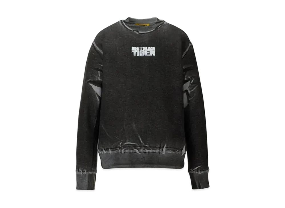 Onitsuka Tiger DENIVITA Men's Printed Sweat Top "Heather Grey/Black"