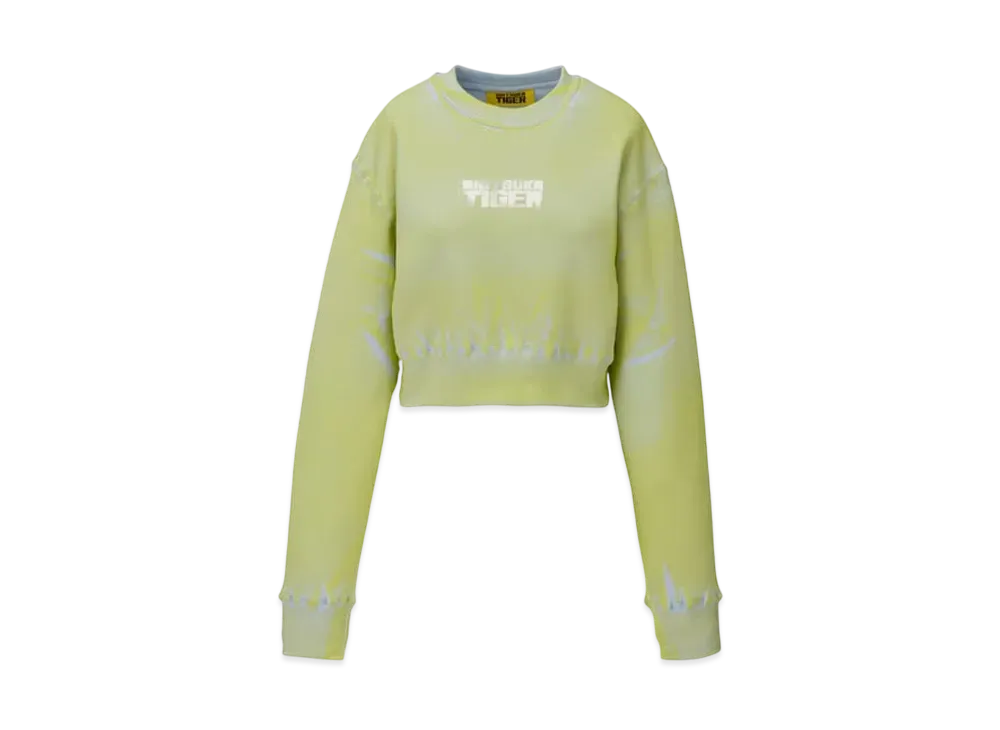 Onitsuka Tiger DENIVITA Women's Printed Sweat Top "Pale Blue/Yellow"