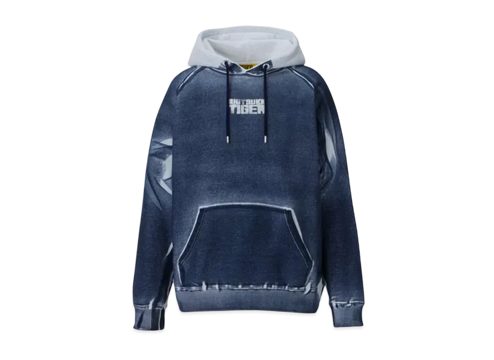 Onitsuka Tiger DENIVITA Unisex Printed Sweat Hoodie "White/Navy"
