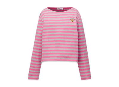 Onitsuka Tiger Women'S Long Sleeved Tee "HeatherGrey/Pink"